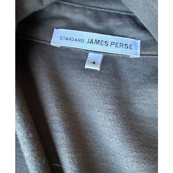 James Perse Contrast Panel Shirt in Titan Gray Size 4/XL X-Large - Picture 6 of 8